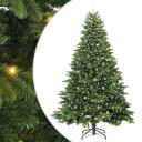 Kunstig juletre med 300 LED med stativ grønn 240 cm PE og PVC
