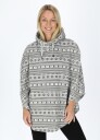 Swedemount Idre Poncho Ii W White/Grey Onesize Fleecetrøyer