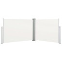 vidaXL Uttrekkbar sidemarkise 100x1000 cm kremhvit