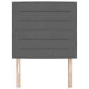  Sengegavl Linjer Design Mørkegrå 100 cm Stoff