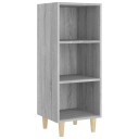 vidaXL Skjenk grå sonoma 34,5x32,5x90 cm konstruert tre