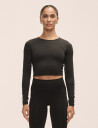 Casall Graphic Crop Long Sleeve - Black - XL