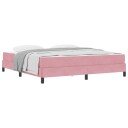  Boksfjær Seng med madrass Rosa 180 x 210 cm stoff