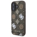 GUESS Peony On 4G Background MagSafe case for iPhone 16 - brown