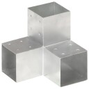 Stolpesko 4 stk Y-form galvanisert metall 101x101 mm