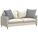  Sofaputer 2 pcs Lysegrå 60 x 60 cm stoff