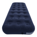 Phoxx Single Size Flocked Coil Beam Air Bed oppblåsbar luftmadrass Blue