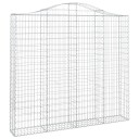 vidaXL Gabionkurver buede 13 stk 200x30x180/200 cm galvanisert jern