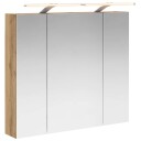  Baderomsspeilskap med hylle Kunstnerisk Eik 80 x 14.5 x 70 cm