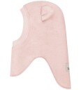 Huttelihut Ull Balaclava med Ører Dobbel Lag Rose Smoke 2-4 år