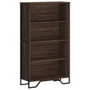  Bokhylle brun eik 80x31x137,5 cm konstruert tre