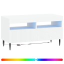 vidaXL LED TV skap Hvit Konstruert tre