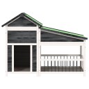 Vidaxl Hundekennel Grå 143X60.5X109 cm Heltre Furu