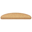 vidaXL Selvklebende trappematter sisal-utseende 15 stk 65x21x4 oransje