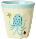 Rice Blue Ocean Print Melamine Cups Small 6 Pakke 160 Ml