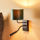 Luminex Vegglampe Soho sylindrisk leselampe grønn/gull