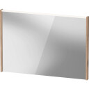 Duravit D Code speil med lys øverst 100 x 700 mm marmorert eik