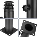 Parasollfot for fast montering   svart stål og jern Ø57 x 300 mm