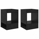vidaXL Avlastningsbord 2 pcs Svart Eik 40 x 40 x 56 cm Konstruert tre