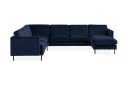 Teodin Hjørnesofa med Divan Høyre Fløyel   Blå