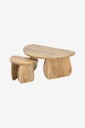 Ellos Home   Salongbord Mushroom sett med 2 stk   Natur