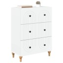 vidaXL Skuffeskap Hvit 66 x 34,5 x 90 cm Konstruert tre