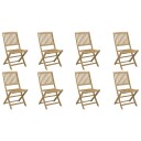  Sammenleggbare hagestoler 8 stk 48,5x57x90 cm heltre akasie 3214233