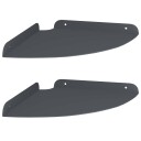 vidaXL Flytende hylle med hylle 2 pcs Antrasitt 24 x 24 x 2 cm