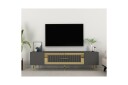 Anira TV-benk 150 cm - Antrasitt/Gull