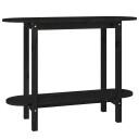 vidaXL Konsollbord svart 110x40x80 cm heltre furu