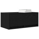 TV benk svart eik 60x31x25,5 cm konstruert tre