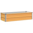 vidaXL Hevet Hagebed Naturlig 100 x 40 x 24 cm kaldvalset stål