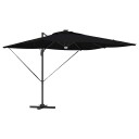  Cantilever Roma Parasol med LED lys svart 286x285x270 cm Aluminium