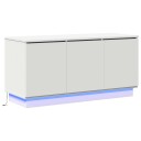  TV skap med LED Hvit 100 x 38 x 49 cm Konstruert tre