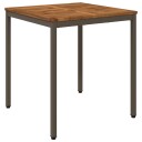 vidaXL Hage middagsbord Naturlig og Kaffe 70 x 68,5 x 75 cm