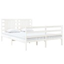 vidaXL Sengeramme hvit heltre furu 120x190 cm 4FT Small Double