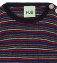 FUB Body I/e - Rib - Ull - Multi Stripe - FUB - 1 år (80) - Langermet Body Lilla Lyseblå Marineblå Rød