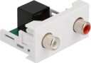 Delock Easy 45 2x RCA trykklåsmodul hvit