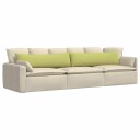  Sofaputer 2 pcs Lys grønn 145 x 40 cm stoff