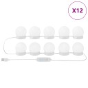 vidaXL Speillamper 12 stk. Hvit 4,5 x 4,5 x 4,7 cm Plast