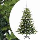 vidaXL Kunstig juletre med julekuler 120 cm 150 LED-lys Varmhvit