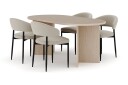 Other Brand Dano Spisebord 180 cm med 4 Sawako Spisestoler   Travertin / Beige
