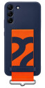 Samsung S22+ Silicone Cover with Strap Navy