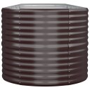 vidaXL Plantekasse pulverlakkert stål 368x80x68 cm brun