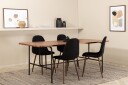 Venture Home Spisegruppe Unnao 200 cm inkl. 4 Tommy Stoler Valnøttsbrun/Svart