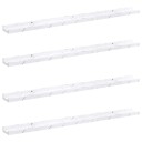  Vegghylle 4 pcs Hvit marmor 100 x 9 x 3 cm Konstruert tre