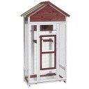 Fuglehus mocca 91,5x53x170 cm heltre furu
