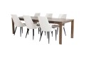 Venture Design Slider & Leone spisegruppe Natur/beige 6 st stoler & bord 170 x 95 cm