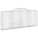 vidaXL Gabionkurver buede 20 stk 300x30x120/140 cm galvanisert jern