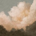Serene Mountain Clouds Plakat / 50x50